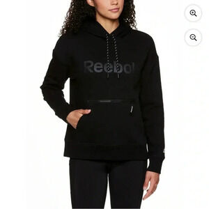 Reebok Super Soft Cropped Gravity Hoodie With Zipper Pocket Womens Size Medium